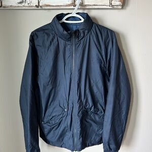 Men's The North Face Full Zipper Reversible Jacket Navy Blue - Size Medium